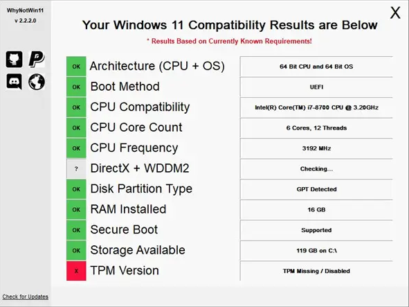 WhyNotWin11(Windows11⹤)